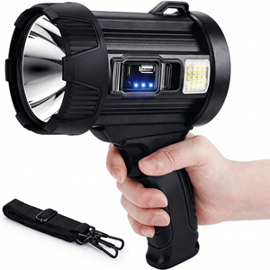 Torcia LED Ricaricabile Super Luminosa, Faro di Ricerca Rosso a Lunga Durata per Uso Esterno Portatile - Product Image 1