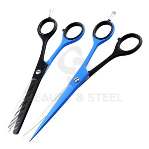 Tijeras Profesionales para Adelgazar el Cabello, Azules y Negras, con 30 Dientes para un Mezclado y Texturizado Avanzado - Product Image 5