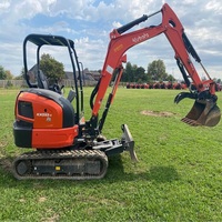 Mini-excavatrice Kubota (1,7 tonne, 1,8 tonne, 2 tonnes) sur chenilles, d'occasion, compacte, capacité de godet pour travaux agricoles et de construction