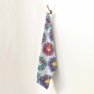 Serviettes de cuisine en coton 100% de qualité supérieure, design floral moderne, multicolores, en provenance d'Inde - Product Image 6