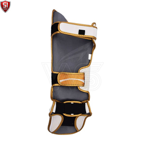 Protège-tibias de boxe pour entraînement de combat, protection de la cheville et du cou-de-pied, chauffe-jambes MMA Muay Thai, protège-tibias légers en PU - Product Image 4