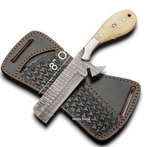 Couteau de boucher en acier Damas ultra-affûté de 8 pouces, multi-usage, fait main, pour la chasse, le camping, le travail du bois, OEM - Vente chaude - Product Image 1