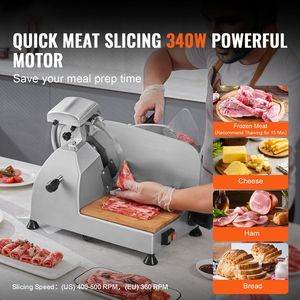 Affettatrice Elettrica per Alimenti 340W con Lama in Acciaio Inox SUS420 da 10 Pollici, Tritacarne e Affettatrice con Pietra Affilatrice Regolabile da 0,6 Pollici - Product Image 2