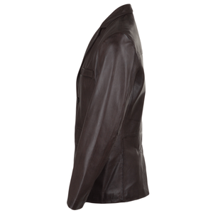 Blazer en cuir léger pour homme, meilleur matériau, vente chaude, tendance, prix de gros, blazer en cuir pour homme avec logo personnalisé - Product Image 5