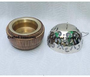 Natural Wood & Resin <b>Bakhoor</b> Burner Arabic <b>Oud</b> Incense Burner Mubakhar for Aromatic Use Charcoal <b>Oud</b> Holder At best Price - Product Image 2