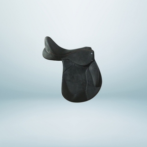 Selle Western polyvalente tout usage pour le saut d'obstacles et le dressage, en cuir, bois/plastique, avec rabat en daim et acier inoxydable ZEN HORSE - Product Image 1