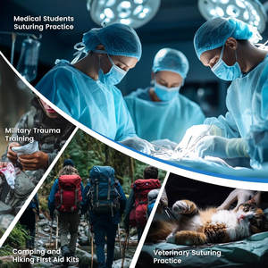 ชุดฝึกหัดเย็บแผลผ่าตัด 28 ชิ้น ชุดอุปกรณ์ฝึกเย็บแผลครบชุด สำหรับนักศึกษาแพทย์ พร้อมไหมเย็บแผลและเข็มปลอดเชื้อ - Product Image 3
