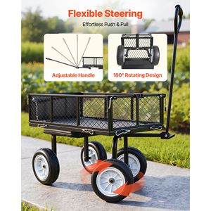 500 LBS Heavy Duty <b>Garden</b> Cart with Seat Rolling Steel Work <b>Stool</b> and Tool Tray Foldable Design for Gardening - Product Image 6
