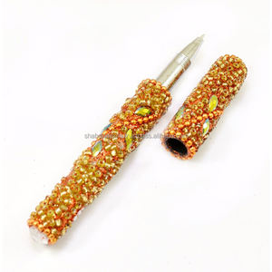 Bolígrafo de Alta Calidad con Cuentas y Espejo, Hecho a Mano en India, con Brillo, para Regalos y Recuerdos, de un Fabricante Indio - Product Image 4