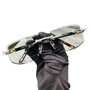 Gafas de Sol de Moda con Corte de Diamante de Lujo, Anti-Reflejantes, con Moissanita VVS, para Hombre y Mujer, con Caja y Espejo, Joyería - Product Image 1