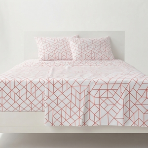 Rosella Bedsheet and 2 <b>pillow</b> in Set Geometric printed 100% Cotton 150tc Grade a All-Season - Product Image 3