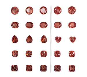 Gran oferta: Gemas sueltas de corindón padparadscha sintético cultivado en laboratorio con vibrante juego de colores para la fabricación de joyas - Product Image 1