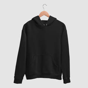 Sweat-shirt à capuche uni pour homme, coupe classique, 100% coton molletonné, style décontracté automne, avec poche - Product Image 1