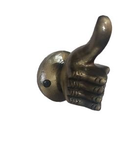Gancho para Abrigos con Diseño de Pulgar Hacia Arriba, de Hierro Fundido Antiguo, Rústico, para Llaves - Product Image 1