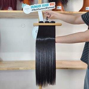 ผมตรงเวียดนาม GUGU HAIR แบบมัดเป็นช่อ 100% ผมแท้จากผู้บริจาคคนเดียว ไม่ใช่ผม Remy เย็บด้วยเครื่องจักรแบบ Double Weft สีตามสั่ง น้ำหนัก 100 กรัม - Product Image 2