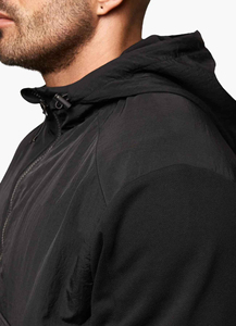 Brand New Design 2025 Hot Sale Polyester Men <b>Covered</b> <b>Button</b> Patchwork Printed Embroidered Logo Fleece Lined Windproof Varsity - Product Image 2