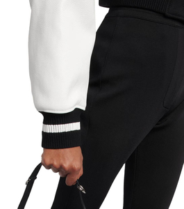 Streetwear Women Cropped Varsity <b>Jacket</b> Manufacturer | Trend Fit Windproof Eco-Friendly Wool/Polyester Winter - Product Image 3