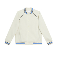 Jaket Varsity Klasik Gaya Jalanan Bahan Premium Layenne Logo Kustom Model Longgar Bordir Jaket Baseball untuk Pria