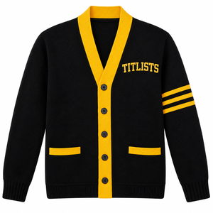 Crea tus propios suéteres de cuello en V de alta calidad con logotipos de hermandades/fraternidades/escuelas/colegios/universidades, cárdigans tejidos - Product Image 1