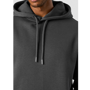 Sudadera con Capucha para Hombre, Color Gris Oscuro, Corte Regular, con Bolsillo Delantero, Estilo Casual de Invierno, 100% Algodón, Bordada - Product Image 5