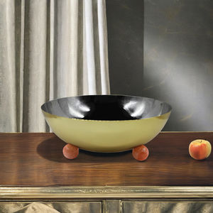 Bol de service à base de boule en résine de style minimaliste vintage Design doré Ustensiles de cuisine de table Vaisselle Saladier Prix de gros - Product Image 1