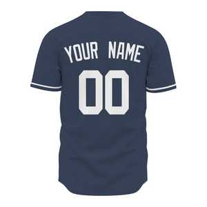 Maillot de baseball et softball personnalisé 2025 unisexe respirant à boutons avec impression par sublimation pour l'été – Nom de l'équipe - Product Image 3