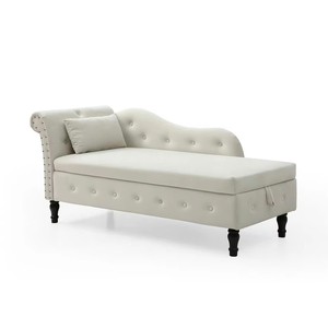 Moderna y Cómoda Cama Plegable Tapizada en Tela con Espacio de Almacenamiento, Tapa Elevable, Estructura de Acero, Chaise Longue para Apartamento o Sala de Estar - Product Image 2