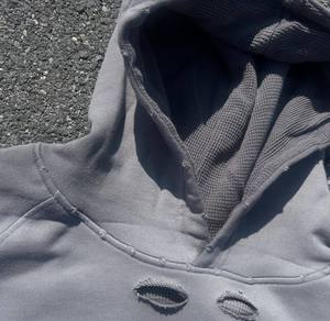 Sweat à capuche pour homme, fabricant de vêtements OEM, sweat à capuche personnalisé en polaire, sweat à capuche en coton épais avec fermeture éclair, sweat à capuche imprimé délavé à l'acide, sweat à capuche zippé pour homme - Product Image 4