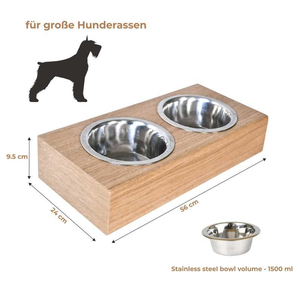 Bols de nourriture pour chiens et chats en bois, durables, style original, logo personnalisé pour la nourriture humide/sèche et les friandises pour petits animaux - Product Image 2