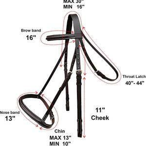 บังเหียนม้าสำหรับมืออาชีพ ทำจากวัสดุ PU คุณภาพสูง ทนทาน พร้อมตัวเลือกปรับแต่งได้ ขายดีสำหรับม้าขี่ม้าและม้าแข่ง - Product Image 2