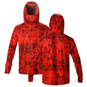Sudadera de pesca con capucha de manga larga gris de diseño personalizado, de secado rápido, sublimable, con protección UV, las mejores camisetas de pesca para hombre - Product Image 2