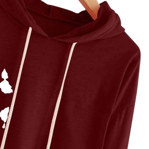 Hoodies courts en coton mélangé pour femme avec badge frontal, respirants, tricotés, style streetwear pour l'entraînement - Product Image 2