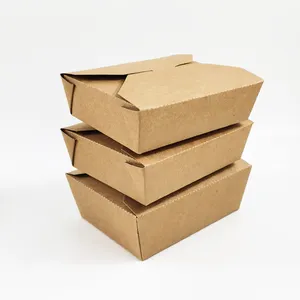 Caja de papel de cartón para llevar comida rápida, a prueba de grasa, con alas asadas, hamburguesa, patatas fritas, pollo, Económico