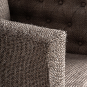 Sillón de Salón Premium para Interiores, Silla de Teca Sólida Tapizada, Asiento Profundo, Respaldo Acolchado, Cojín Suave, Muebles para Sala de Estar - Product Image 6