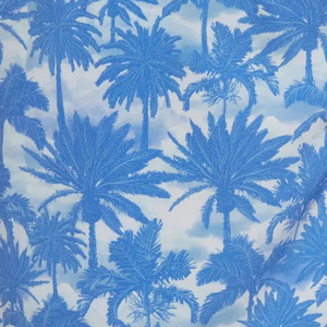 Short de bain pour homme à imprimé palmiers bleus, séchage rapide, avec cordon de serrage, décontracté - Product Image 4