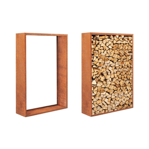 Versatile Corten Steel <b>Log</b> <b>Holder</b> Perfect for Firewood Flower Pots and Outdoor Decor - Product Image 1