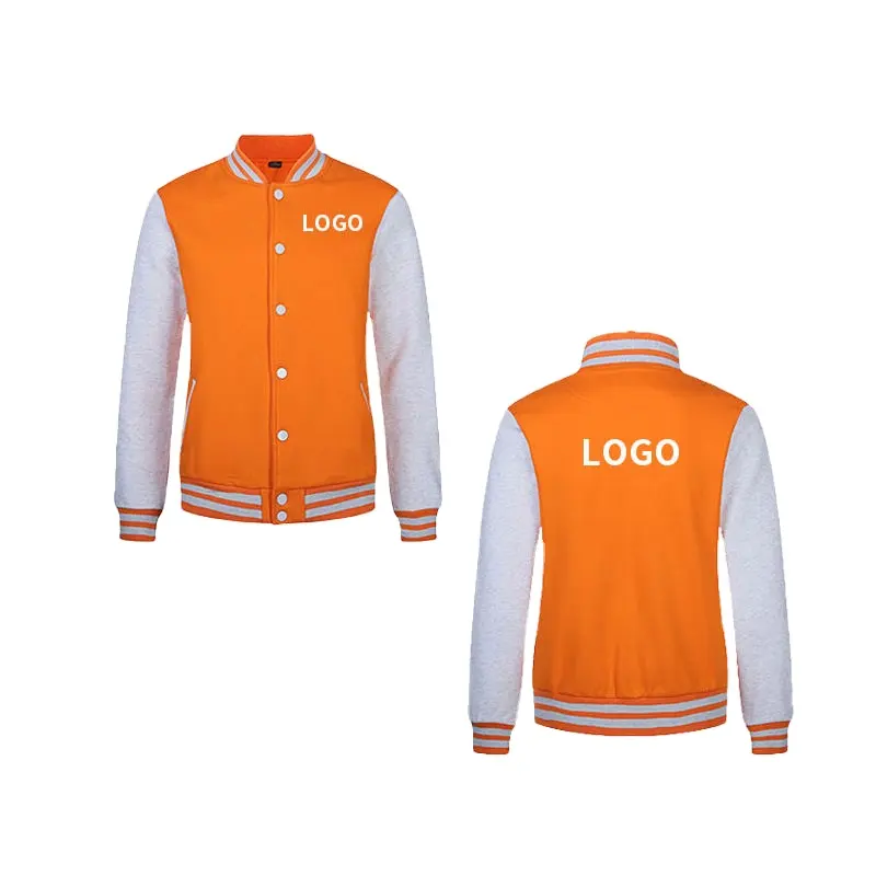 OEM özel Logo şönil yama nakış ceket deri kollu erkekler için Streetwear bombacı kolej ceketi