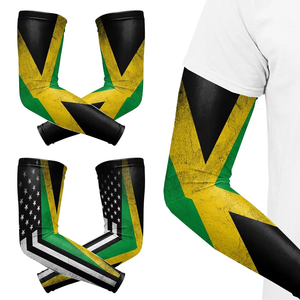 Jamaica Flag <b>Arm</b> <b>Sleeves</b> National Team Sports <b>Sleeves</b> <b>Compression</b> <b>Sleeves</b> for Running Cycling Football - Product Image 1