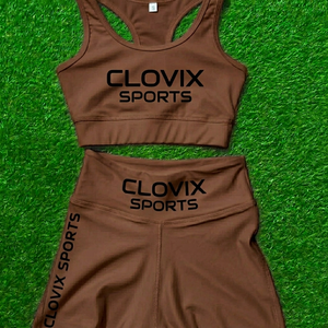Nouvelle Collection 2026 : Ensemble Short Taille Haute et Crop Top pour Femme – 100% Polyester, Anti-Transpiration, Tenue de Sport Couleur Unie - Product Image 2