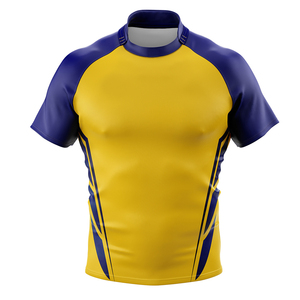 Camiseta de Rugby Sublimada Personalizada Unisex, Manga Corta, Ajustada, Transpirable, de Secado Rápido, que Absorbe la Humedad, de Poliéster, para Todas las Temporadas, Deportiva - Product Image 2