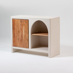 Aparador Arqueado de Madera Vandana Arista Lyra para Interiores Modernos y Elegantes, Ideal para Interiores y Exteriores - Product Image 1