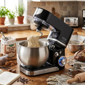 เครื่องผสมอาหารแบบตั้งโต๊ะ Sudex Household Kitchen Planetary Stand Mixer แบบไฟฟ้า หัวเอียงได้ ขนาด 3L 4L 5L 6L 7L 8.5L 10L 12L สำหรับทำเบเกอรี่ - Product Image 4