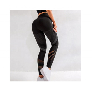 Elegant Style Women's Premium Quality <b>Seamless</b> Breathable Mid Waist Polyester/Nylon <b>Leggings</b> Bright Colors Best Wholesale - Product Image 6