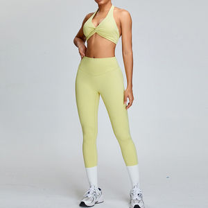 Ensemble soutien-gorge de sport et leggings à maintien élevé, séchage rapide, effet push-up, pour gym, yoga et fitness, avec logo personnalisé - Product Image 5