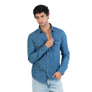 Customization Denim Long Sleeve <b>Mens</b> Casual Wear Fashion Cotton <b>Men</b> Denim <b>Jean</b> <b>Shirts</b> Multi Colored from Twin City - Product Image 5
