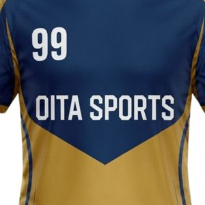 Men <b>Navy</b> Gold Two Tone Handball Uniform Jersey Short Sleeve Team Wear Polyester Sports Match Training Clothing - Product Image 4