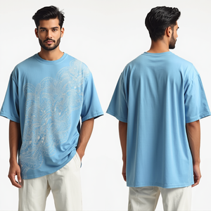 Camiseta Oversize de Moda Urbana para Hombre con Pedrería de Cristal en Movimiento, Precio Mayorista, Gran Venta - Product Image 1