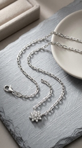 10k Solid white Gold High Polish <b>Cable</b> <b>Link</b> Pendant Necklace Chain - Product Image 3