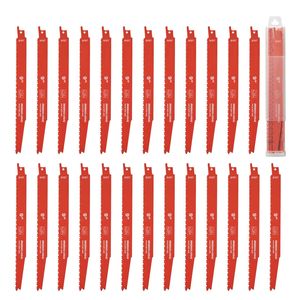 Confezione da 25 Lame per Sega a Gattuccio Bimetalliche 6/12 TPI 100mm, Gambo Universale, Denti Affilati, Materiale M42, Lunghezza Lama 6mm - Product Image 1