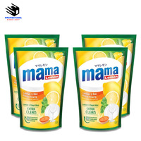 Liquide vaisselle Mama Lemon, détergent écologique, jetable, nettoyage en profondeur, antibactérien, parfum citron frais intense, menthe Daun